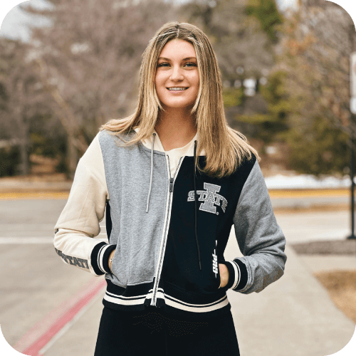 Pro Standard Women's Color Block Full-Zip Cropped Hoodie